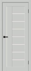 Межкомнатная дверь Bravo Браво-29 полотно Grey Silk, стекло Magic Fog 550x1900