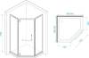 Душевой уголок RGW Hotel HO-084-B 100x100x195 см, профиль черный, стекло прозрачное фото 4