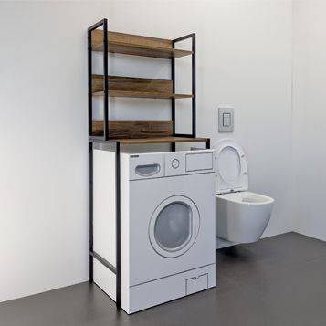 Стеллаж 00-00011201 для стиральной машины, дуб тёмно-коричневый