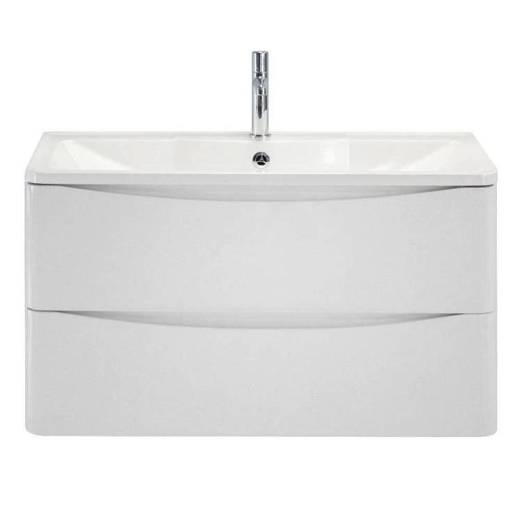 Тумба с раковиной BelBagno Acqua 100 подвесная, bianco lucido