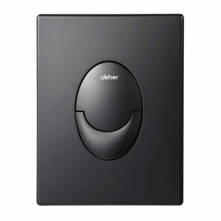 Кнопка смыва Abber AC0125MB пневматическая, черная матовая
