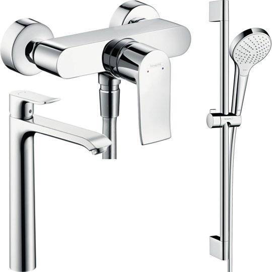 Душевой комплект Hansgrohe Metris 31680000 + 31082000 + душевой гарнитур