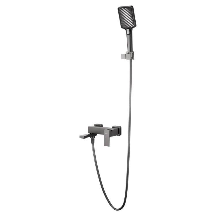 Смеситель для ванны Wonzon & Woghand WW-88639016-BGM с душевым гарнитуром, темный графит