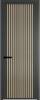 Межкомнатная дверь Profil Doors 3 AGP цвет профиля Серая ночь, стекло безопасное 6 мм мору золото 600x2000