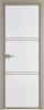 Межкомнатная дверь Profil Doors 3 AX цвет профиля Никель матовый, стекло безопасное 6 мм мору белый 700x2000