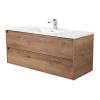 Тумба с раковиной Belbagno Kraft KRAFT-1200-2C-SO-RT 120x46x50 Rovere Tabacco подвесная с фрезерованными ручками по всей длине фасада с двумя выкатными ящиками фото 2