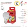Лампа светодиодная ЭРА E27 10W 2700K матовая ECO LED A60-10W-827-E27 Б0028006 фото 4