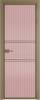 Межкомнатная дверь Profil Doors 2 AX цвет профиля Шампань, стекло безопасное 6 мм мору розовое 700x2000
