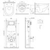 Унитаз с инсталляцией Am.Pm Spirit V2.0 IS90138.701900 безободковый, сиденье микролифт, кнопка черная матовая фото 2