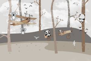 3D Фотообои Artegrafico «Пушистые летчики» KID-222 песок