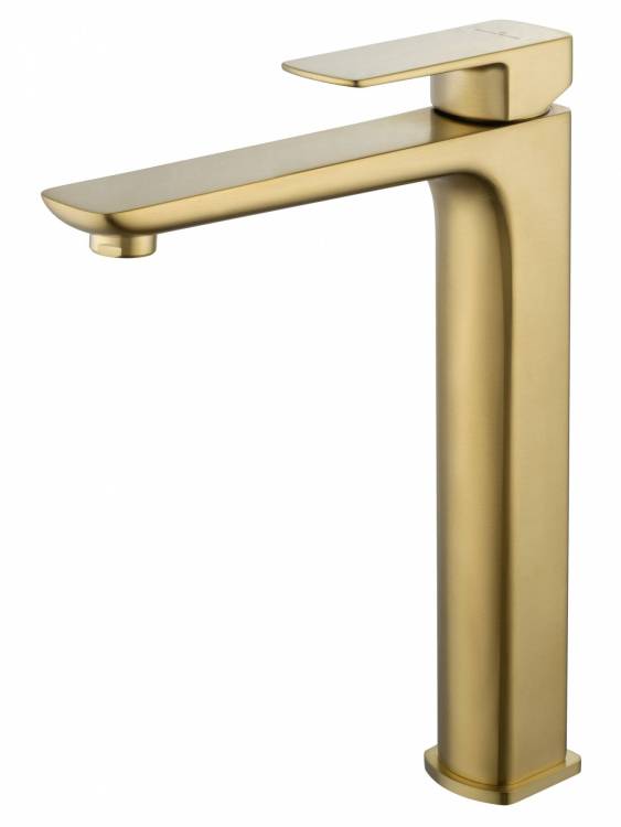 Смеситель для раковины Wonzon & Woghand WW-88239003-BG высокий, брашированное золото