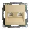 Розетка компьютерная 2-местная Stekker GLS00-7109-08 50009 фото 5