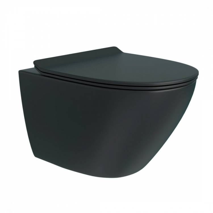 Унитаз подвесной Maretti Elena EA10PBM93-560 безободковый, сиденье микролифт, черный