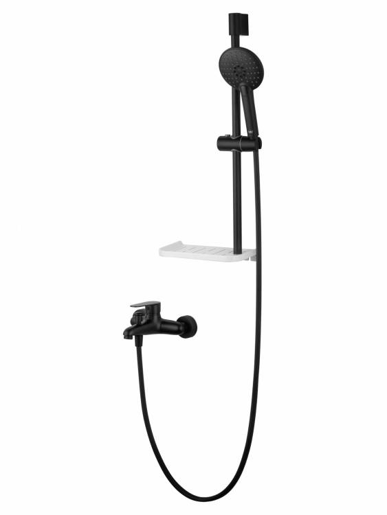 Смеситель для ванны Wonzon & Woghand WW-AE3201-MB с душевым гарнитуром, черный матовый