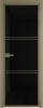 Межкомнатная дверь Profil Doors 3 AX цвет профиля Шампань, стекло безопасное 6 мм черный триплекс 700x2000