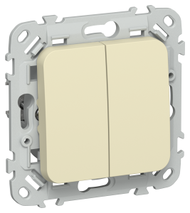 Выключатель 2-клавишный IEK Flite FI-V20-0-10-1-K87 навахо