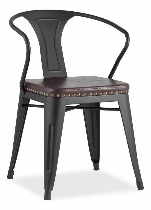 Стул Stool Group Tolix Arms Soft LF718H MATTE BLACK 3474+PU7005 с подлокотниками черный матовый
