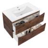 Тумба с раковиной Vincea Mia 750 2 выкатных ящика, R.Wood, раковина белая фото 4