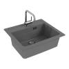 Мойка кухонная Alveus Granital Atrox 30 1131995 Concrete - G81 с сифоном, 59x50 фото 2
