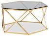 Стол журнальный Stool Group Круз ECT-187-TG сталь золото 93x80