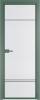 Межкомнатная дверь Profil Doors 4 AX цвет профиля Зеленый воск, стекло безопасное 6 мм мору белый 800x2000