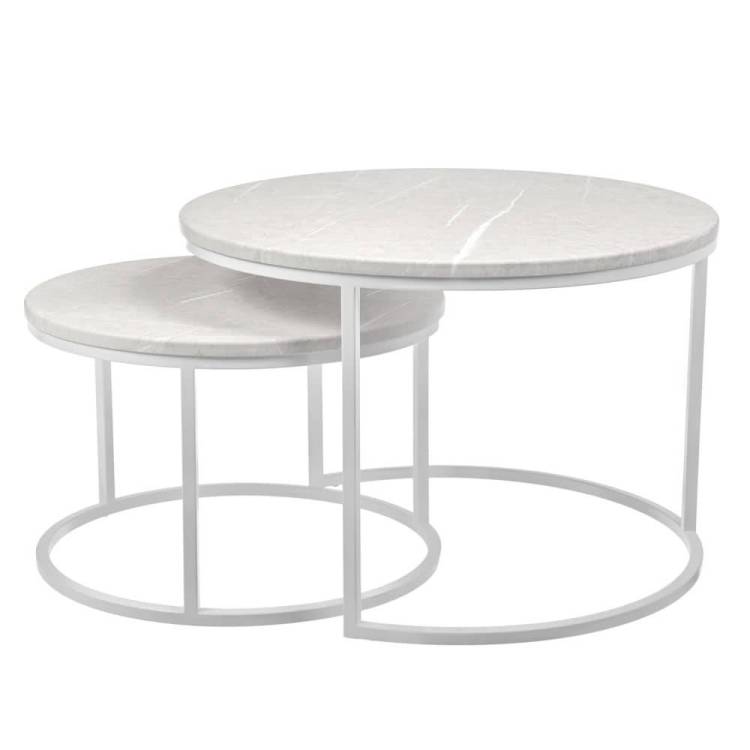 Набор из 2 журнальных столов Bradex Home Tango RF 0611 бежевый мрамор
