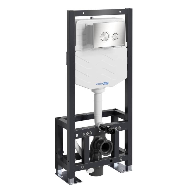 Система инсталляции для унитазов Wasserkraft Dill 61TLT.010.ME.BN01 клавиша никель
