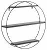 Полка навесная Stool Group Luna FDC9685 bl bl/m черная, черный мрамор 50x10x50