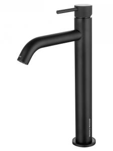 Смеситель для раковины Wonzon & Woghand WW-H1062-MB высокий, черный матовый