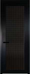 Межкомнатная дверь Profil Doors 1 AGP цвет профиля Черный, стекло безопасное 6 мм мору черный 600x2000