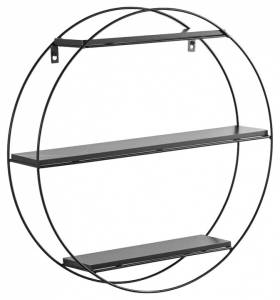 Полка навесная Stool Group Luna FDC9685 bl bl/m черная, черный мрамор 50x10x50