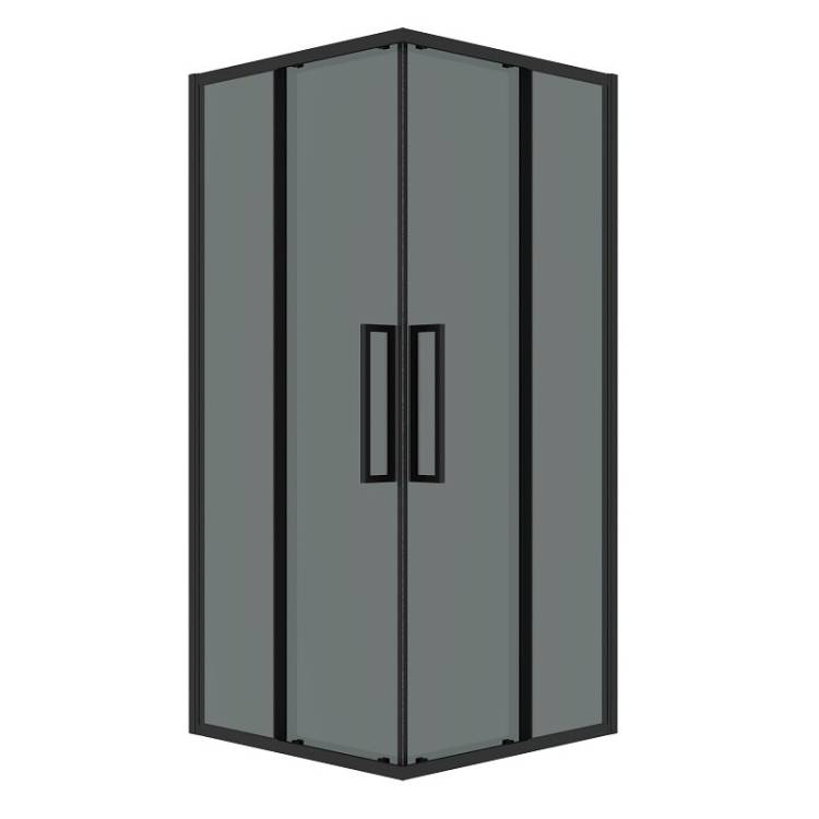 Душевой уголок Grossman Cosmo 300.K33.02.9090.21.10 профиль черный матовый, стекло тонированное, 90x90x195