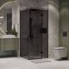 Душевой уголок Niagara Nova NG-2831-34BLACK профиль черный матовый, стекло тонированное, 90x90x195 фото 2