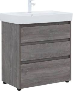 Тумба с раковиной Aquanet Nova Lite 00302473 75 дуб рошелье, 3 ящика