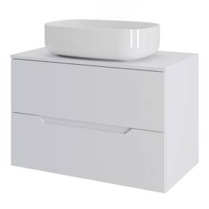 Тумба с раковиной Orange Line Li-70TuwMDF+B07-540W белый матовый, 70 см