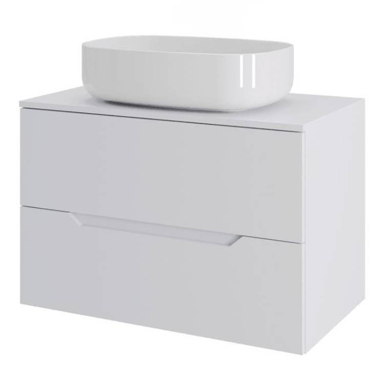 Тумба с раковиной Orange Line Li-70TuwMDF+B07-540W белый матовый, 70 см