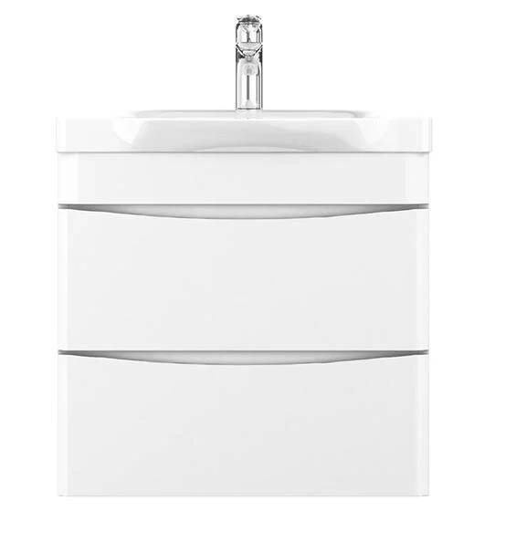 Тумба с раковиной Am.Pm Like M80-FHX0652-WC0652 подвесная, 2 ящика, белый глянец, 65 см