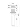 Донный клапан для раковины Comforty DK-01MDH графит матовый фото 4