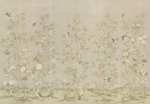 3D Фотообои Artegrafico «Нежный сад с птичками» CH-013 акварель