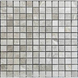 Мозаика Pixel Mosaic Мрамор PIX330 Tundra Grey Полированная (2.3x2.3) 30.5x30.5
