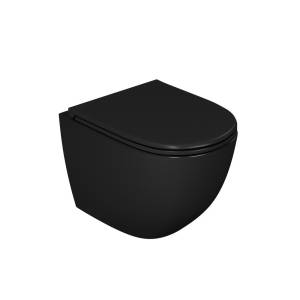 Унитаз подвесной D&K Matrix DT1396025 безободковый, 490x370x360мм черный