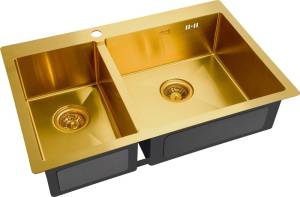 Мойка кухонная Zorg Inox PVD SZR-78-2-51 R bronze