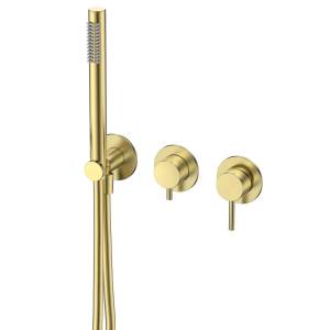 Смеситель для ванны AQUAme Siena AQM8805BG с внутренней частью, золото шлифованное