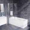 Шторка на ванну Damixa Skyline DX35WBS-D7W1-150MT профиль хром, стекло прозрачное, 80x150 фото 2