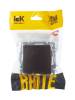 Розетка 1-местная с заземлением, шторками и крышкой IEK Brite BR-R16-16-44-K45 темная бронза фото 6