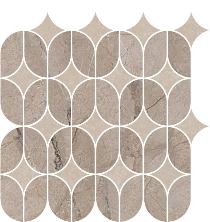 Декор Kerama Marazzi Ифран KMD2HID014BR наборный бежевый светлый глянцевый обрезной 30x32.5