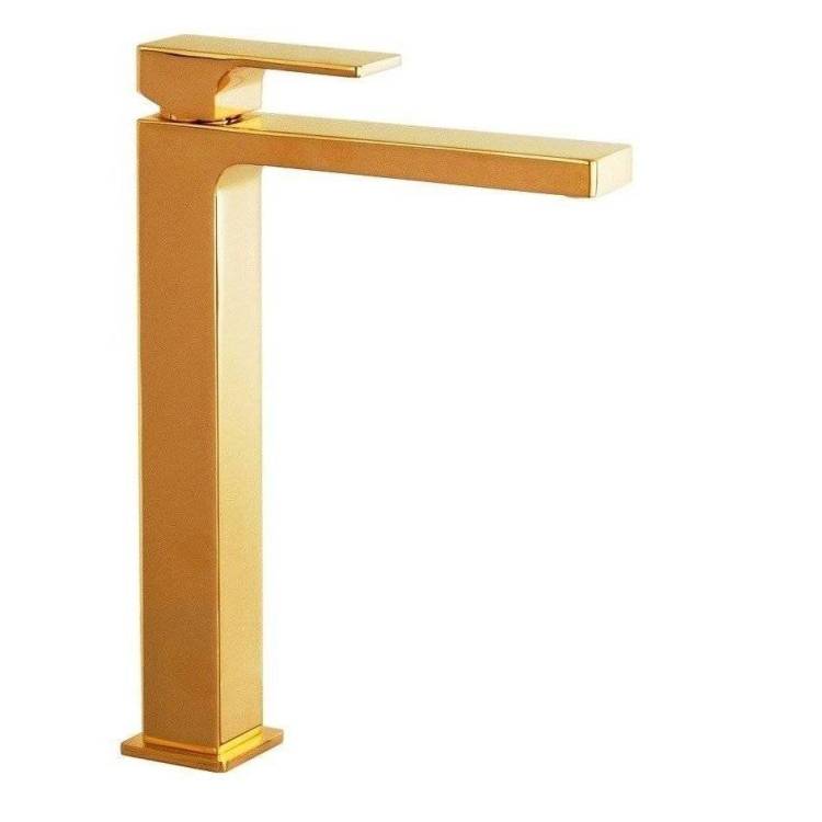 Смеситель для раковины Remer Absolute AU11LDO золотой глянцевый