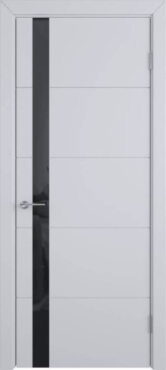 Межкомнатная дверь Владимирская Фабрика Дверей Trivia Cotton стекло Black Gloss 700x2000