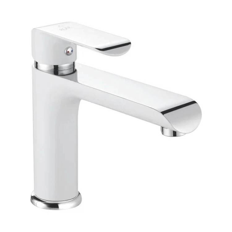 Смеситель для раковины Rose R2101F-1 белый, хром