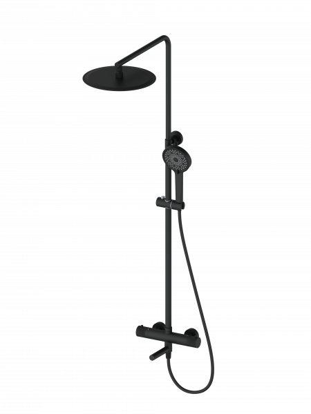 Душевая стойка Wonzon & Woghand WW-88739902-MB с термостатом, черный